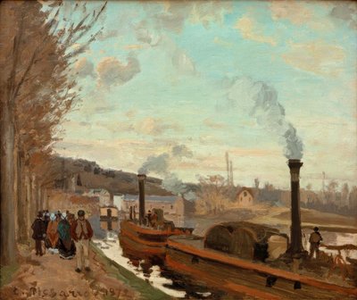 Die Seine bei Port-Marly von Camille Jacob Pissarro